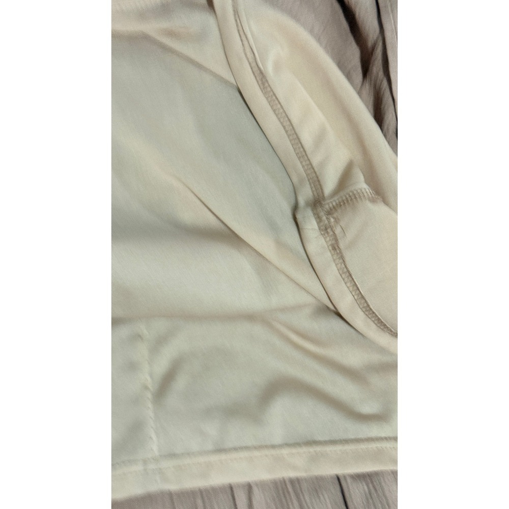 In Loom Womens Smocked Lace Trim Babydoll Mini Dress Taupe Brown Cottagecore - Picture 7 of 8